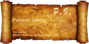 Patócs Imola névjegykártya